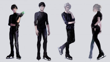 Картинка аниме yuri+on+ice юрий юри виктор пчихит