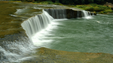 Картинка природа водопады камни поток