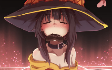 Картинка аниме kono+subarashii+sekai+ni+shukufuku+wo девушка взгляд фон