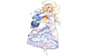 Картинка аниме kono+subarashii+sekai+ni+shukufuku+wo девушка взгляд фон