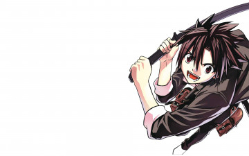 Картинка uq+holder аниме парень взгляд фон