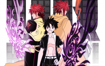 Картинка uq+holder аниме парень взгляд фон