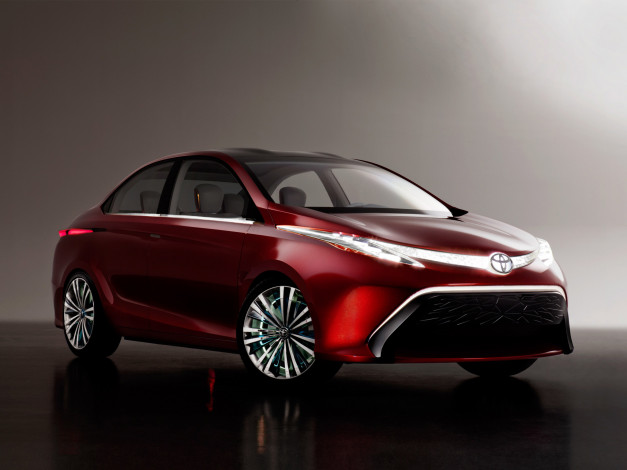 Обои картинки фото toyota dear qin sedan concept 2012, автомобили, toyota, concept, 2012, sedan, qin, dear