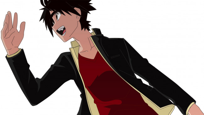 Обои картинки фото uq holder, аниме, парень, взгляд, фон