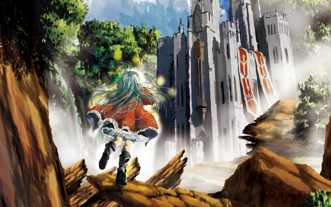 Обои картинки фото original, аниме, город,  улицы,  здания