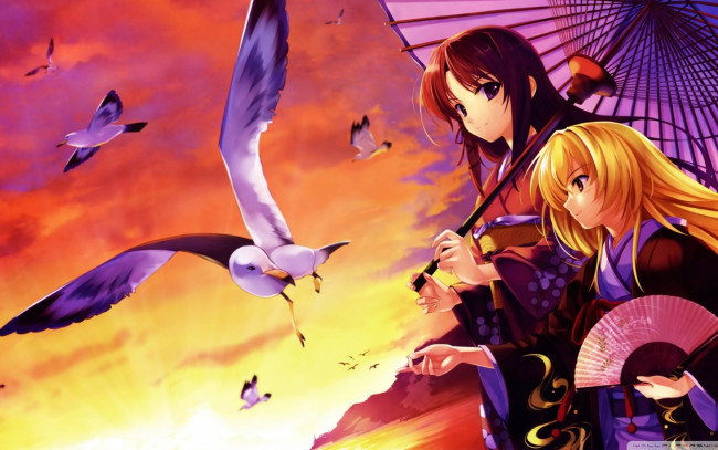 Обои картинки фото original, аниме, животные,  существа