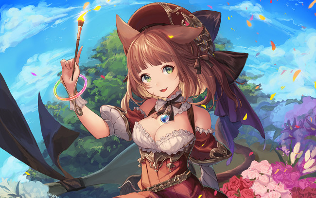 Обои картинки фото original, аниме, животные,  существа