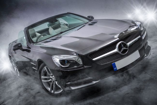 Обои картинки фото mercedes benz sl400, автомобили, mercedes-benz, черный