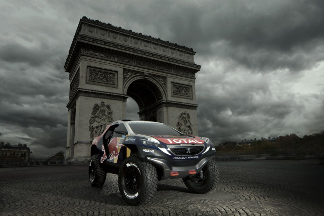 Обои картинки фото peugeot 2008 dkr 2016, автомобили, peugeot, 2016, dkr, джип, ралли, 2008