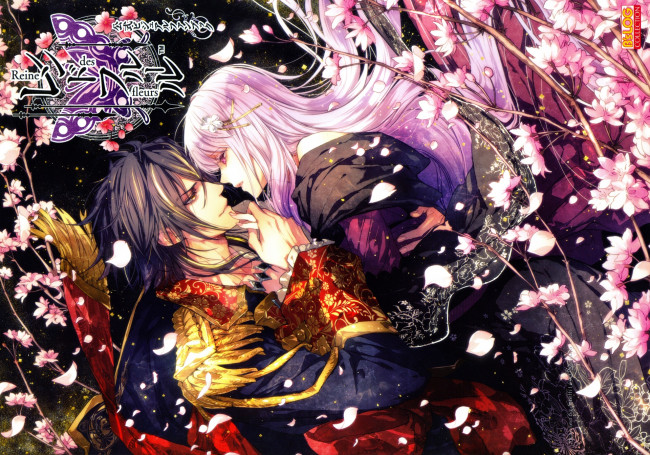 Обои картинки фото аниме, reine des fleurs, двое