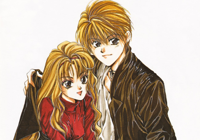 Обои картинки фото аниме, angel sanctuary, двое