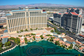 Картинка bellagio+&+caesars+palace +las+vegas города лас-вегас+ сша простор