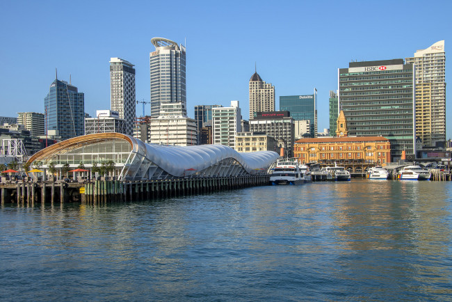 Обои картинки фото auckland harbour, города, окленд , новая зеландия, простор