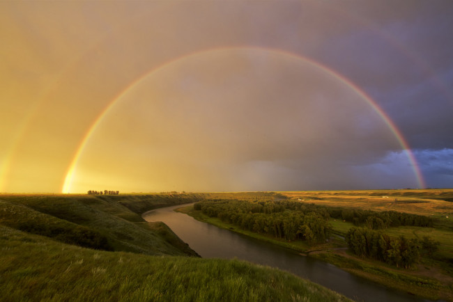 Обои картинки фото природа, радуга, простор