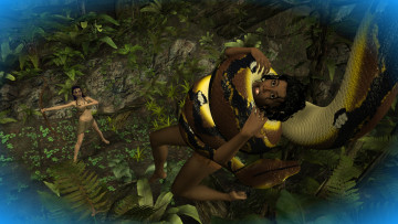 Картинка 3д+графика фантазия+ fantasy взгляд фон девушки