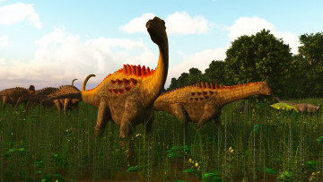 Картинка 3д+графика животные+ animals динозавры природа