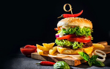 Картинка еда бутерброды +гамбургеры +канапе гамбургер
