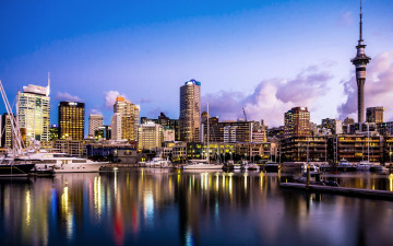 Картинка города окленд+ новая+зеландия бухта