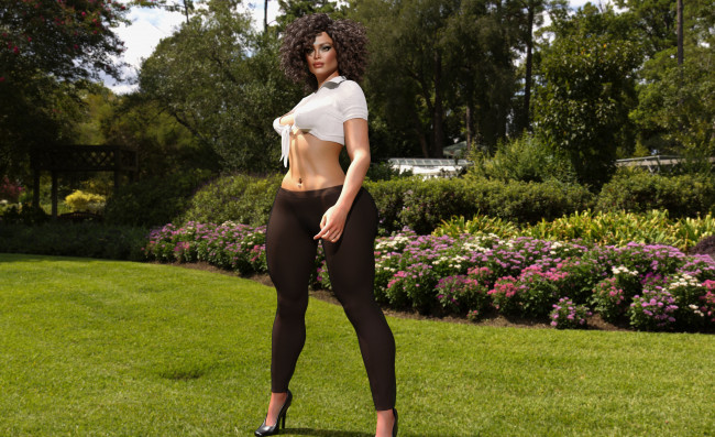 Обои картинки фото 3д графика, люди , people, фон, взгляд, девушка