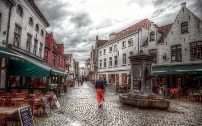 Обои картинки фото города, брюгге , бельгия, площадь