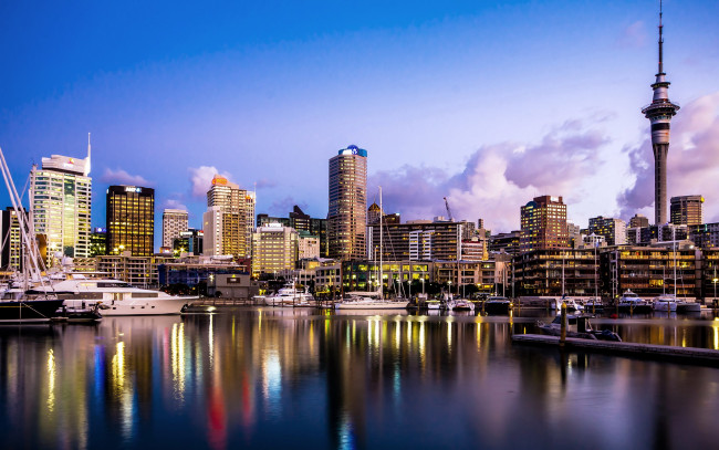 Обои картинки фото города, окленд , новая зеландия, бухта