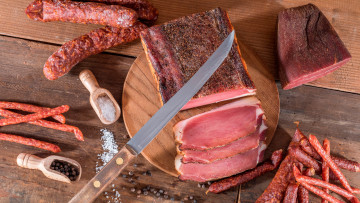 обоя еда, мясные блюда, копчёности