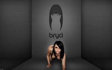 обоя девушки, bryci lea, брюнетка, белье, рисунок