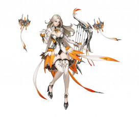 Картинка фэнтези эльфы девушка эльф инструмент