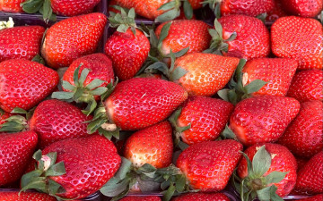 Картинка еда клубника +земляника ягоды много