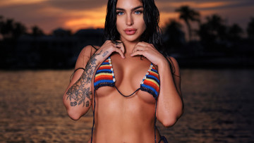 Картинка девушка+-+girl девушки -+брюнетки +шатенки девушка женщина брюнетка темноволосая сексуальная модель звезда позирует разная обувь верхняя стильная одежда нижнее эротическое бельё трусы лифчик колготки чулки аксессуары макияж и множество элементов на фотографии