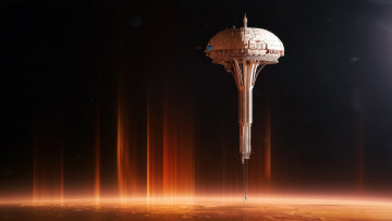 обоя фэнтези, космические корабли,  звездолеты,  станции, космос, станция