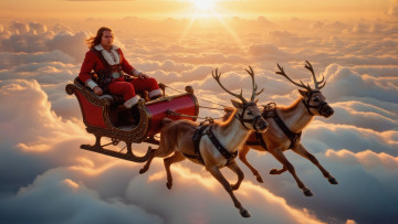 обоя праздничные, дед мороз,  санта клаус, нейросети, графика, нейроарт, ai, art, нейронные, сети, рисунки, нейро, искусство, нейрографика, graphics, neuroart, neural, networks, drawings, neuro, neurography