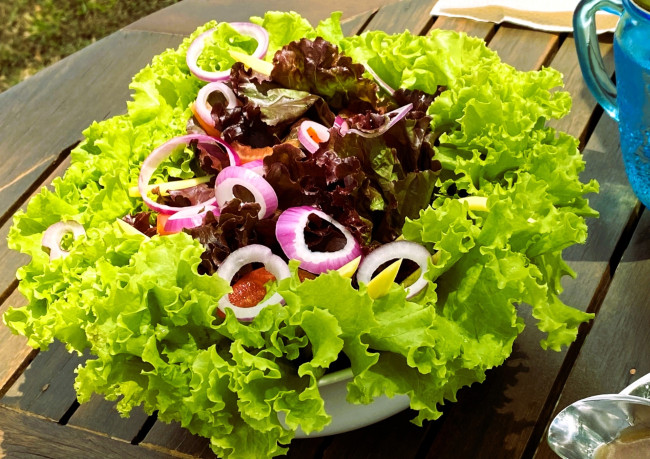 Обои картинки фото еда, салаты,  закуски, салат, лук