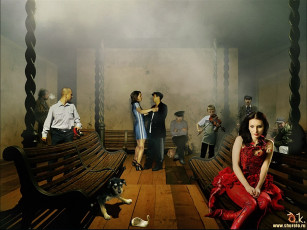 Картинка шурэло зал ожидания фэнтези люди