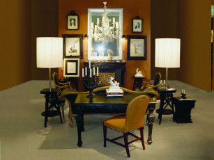 Картинка интерьер кабинет библиотека офис