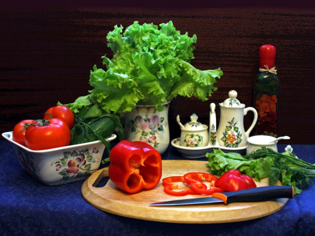 Обои картинки фото еда, натюрморт, томаты, помидоры