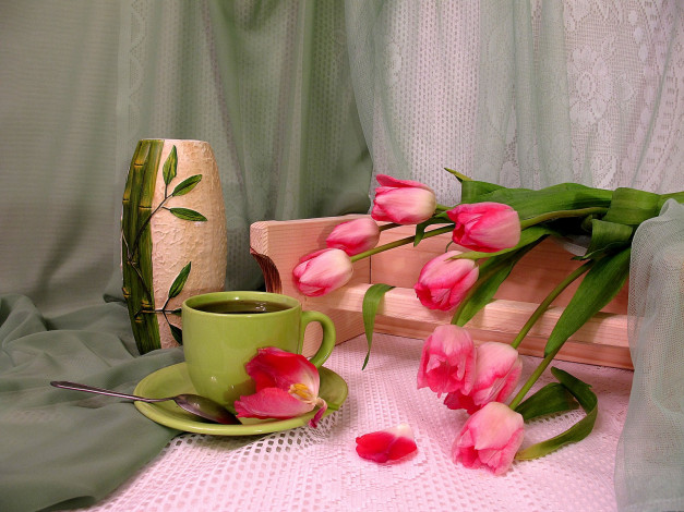 Обои картинки фото margarita, epishina, тюльпановый, еда, напитки, Чай