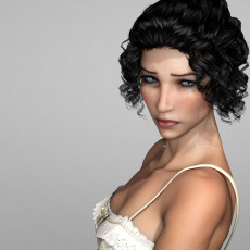 Картинка 3д графика portraits портрет девушка взгляд