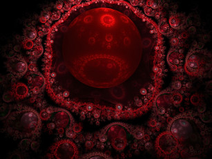 Картинка 3д графика fractal фракталы фон линии