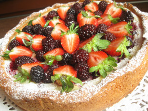 Картинка автор varvarra еда пироги ежевика клубника