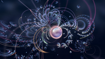 Картинка 3д графика fractal фракталы фон узор