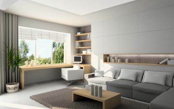 Картинка 3д графика realism реализм интерьер дизайн комната