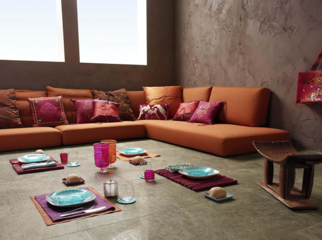 Обои картинки фото интерьер, гостиная, подушки, комната, дизайн