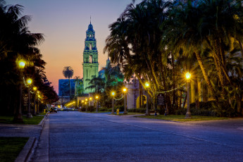 Картинка san diego сша города сан диего улица дома огни ночь