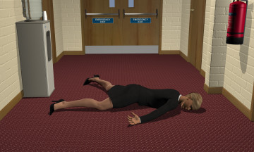 обоя 3д графика, fantasy , фантазия, коридор, девушка