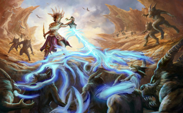 Картинка фэнтези маги +волшебники мир иной магия волшебница существа монстры