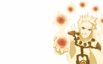 Картинка аниме naruto режим кьюби разенган наруто жёлтый