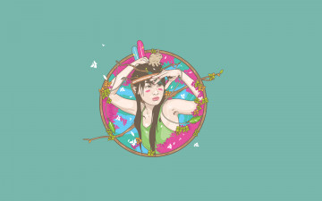 Картинка девушка рисованные минимализм стиль