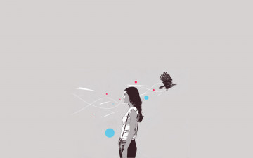 Картинка девушка рисованные минимализм стиль