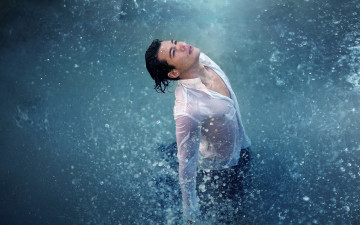 Картинка мужчины -+unsort рубашка мокрый вода мужчина брызги tony+thich